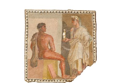 Orestes ve Iphigenia ile Mozaik (mozaik) by Roman Roman