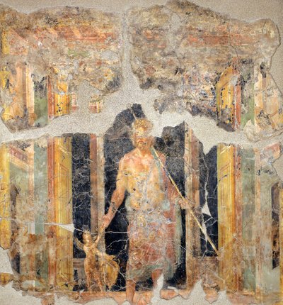 Jüpiter'i tasvir eden Dördüncü Pompeian Stili tablosu by Roman Roman