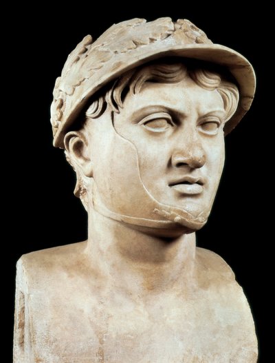 Roma Sanatı: 1. Pyrrhus büstü (MÖ 319-272) (mermer) by Roman Roman