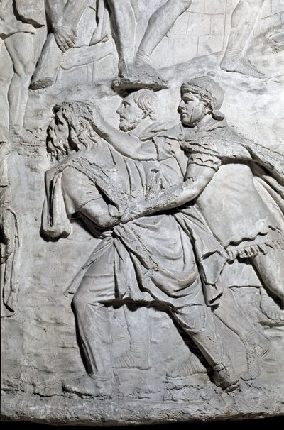 Roma sanatı: “” Romalı askerlerin tutsağı bir dace askeri”” İmparator Trajan (53-117) döneminde Roma