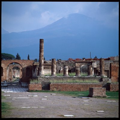 Roma sanatı: forum görünümü, Pompei arkeolojik alanı (MÖ 1. yüzyıl-1 MS 1. yüzyıl) İtalya (Roma sanatı: forum Pompeii