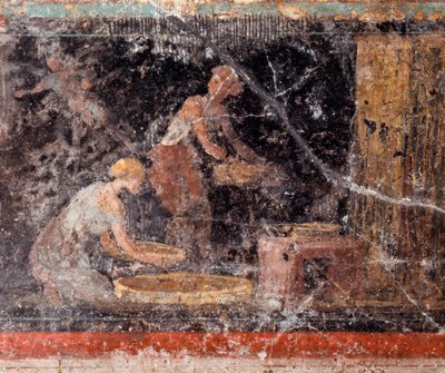 Roma sanatı: C odasının frizinden ödev yapan kadınlar, Villa Farnesina (Roma sanatı: ev ödevi yapan kadınlar, C odasının frizinden, Villa farnesina) Roma museo nazionale romano by Roman Roman