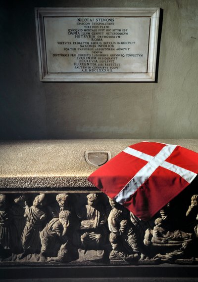 Niccolo Stenone (Niels Stensen veya Steensen) (1638-1686) anatomist ve jeolog (Stensen (Nicolai Steno) mezarı olarak kullanılan Roma lahiti) Floransa, San Lorenzo kilisesi (st Lawrence kilisesi) İtalya