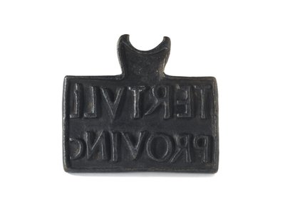 Ürün veya mülkün damgalanması için kullanılan Roma damgası, Cramond, Midlothian, MS 140-211