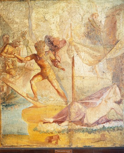 Theseus Ariadne'den ayrılırken, Pompei'den fresk by Roman Roman