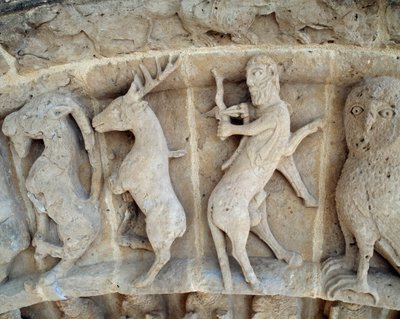 Bir Yay. Güney portalının heykellerinden detay by Romanesque