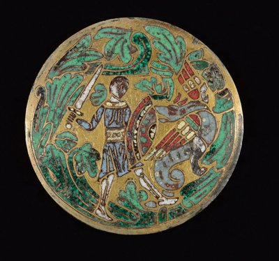 Ejderhayla Dövüşen Savaşçı, c.1170-1180 by Romanesque