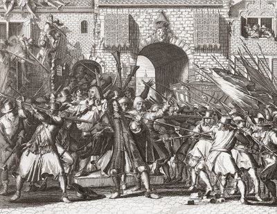 De Witt kardeşleri kapma Lynch çetesi by Romeyn de (after) Hooghe