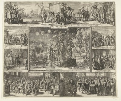 Westminster Barışı, 1674 İngiltere ve Biz Arasında Barış Ticareti (nesne üzerindeki başlık) by Romeyn de Hooghe
