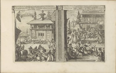 japon koophandel; Hof van de koning van de Calaminhans Japanse koophandel / Japonya Ticareti // Calaminhans Eer Pracht / Doğu Hint Adaları