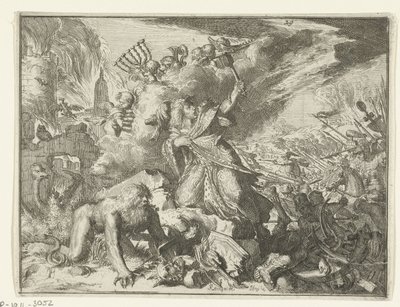 Pelerinli adam atlıların saldırısına uğradı by Romeyn de Hooghe