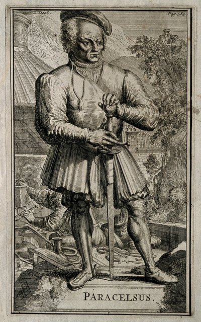 Philippus Theophrastus Aureolus Bombastus von Hohenheim Paracelsus. by Romeyn de Hooghe