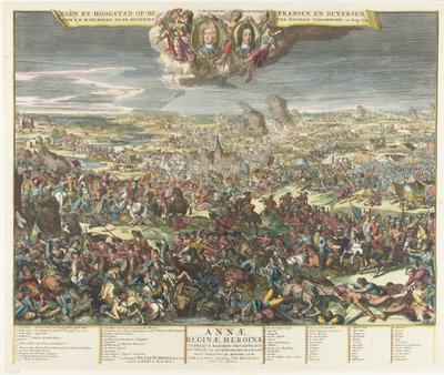 Höchstädt Savaşı, 1704 Blessing by Hoogstad, on the Fransen and Beyersen by S.H. Marlbourg ve Pr. Savoylu Eugenius, 13. Ağustos. 1704 (nesne üzerindeki başlık) by Romeyn de Hooghe