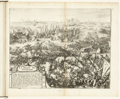 Kauwenstein set için savaş, 1585 La digue de Covestein (nesne üzerindeki başlık) Guerres de Flandres (dizi adı) by Romeyn de Hooghe
