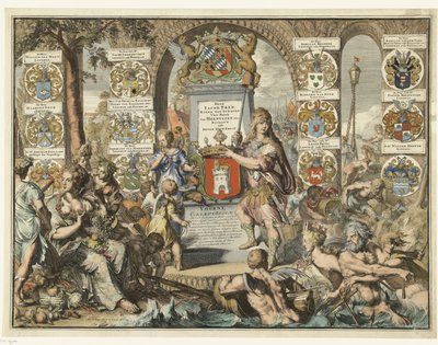Başlık baskısı Caartboeck van Voorne, 1701 Voorne Caart-Boeck Doğu Lande ve Batı Voorne