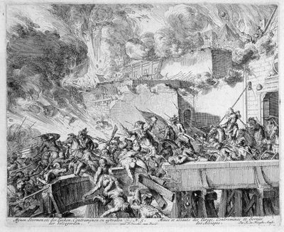 Viyana Baskı Döngüsü, Mayın ve Karşı Mayının Patlaması, Türklere Baskın, 1683 by Romeyn de Hooghe