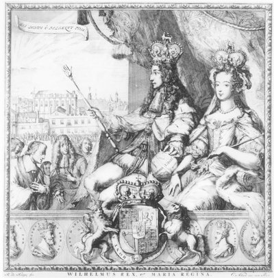 William III (1650-1702) ve Mary II (1662-94), sanatçı tarafından oyulmuş, yaklaşık 1690 by Romeyn de Hooghe