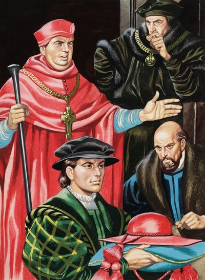 Kardinal Wolsey ve Sir Thomas More by Ron Embleton