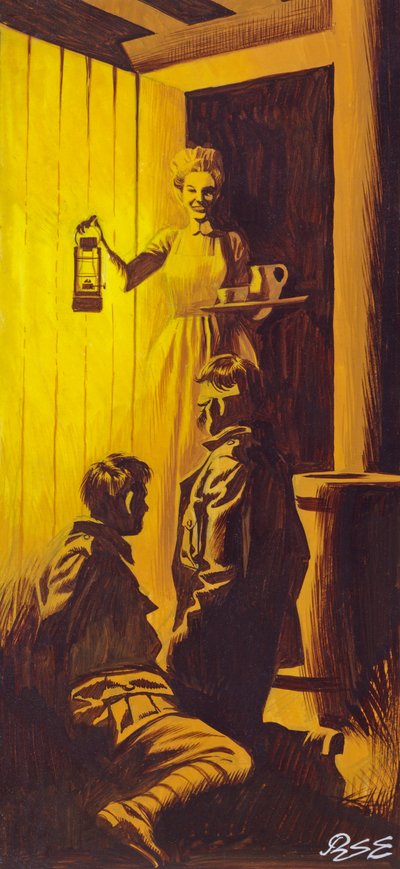 Edith Cavell Müttefik Askerleri Saklıyor (kağıt üzerine guaj) by Ron Embleton
