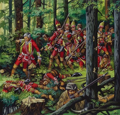 Braddock Katliamı (kağıt üzerine guaj) by Ron Embleton