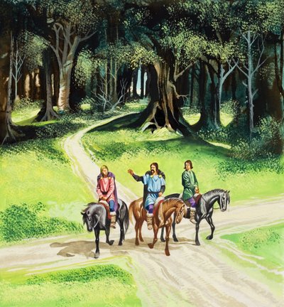 Sihirli Elmalar (kağıt üzerine guaj) by Ron Embleton