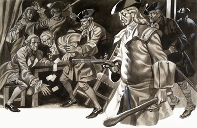 Kimliği belirlenemeyen soygun veya kumarhane baskını by Ron Embleton