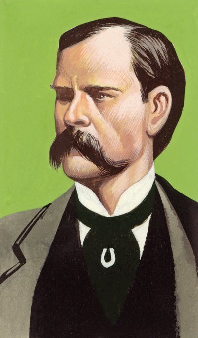 Wyatt Earp (kağıt üzerine guaj) by Ron Embleton