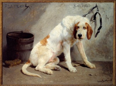 Avdan sonra Barbaro köpeği (av köpeği) by Rosa Bonheur