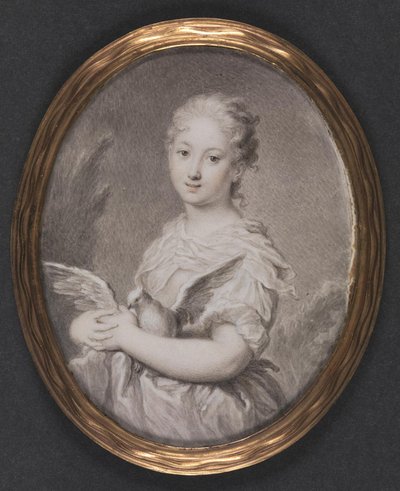 iffet. Güvercinli genç bir kız by Rosalba Carriera
