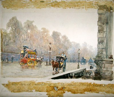 Islak bir günde Grosvenor Place by Rose Maynard Barton
