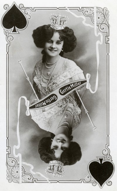 Gertie Millar, İngiliz aktris ve şarkıcı, c1905. by Rotary Photo