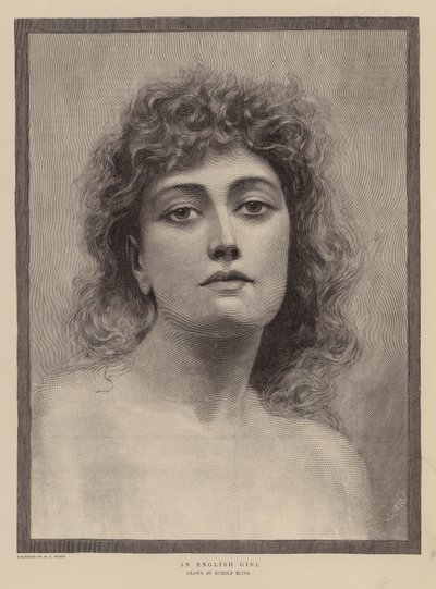 İngiliz kız (gravür) by Rudolf Blind