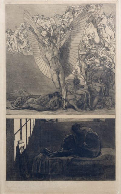 Uykusuz Gece (gravür) by Rudolf Jettmar