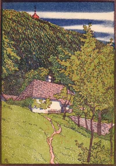 Renkli bir ahşap gravür, c1910 by Rudolf Junk