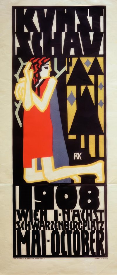 R.Kalvach, Viyana Sanat Gösterisi 1908 afişi by Rudolf Kalvach