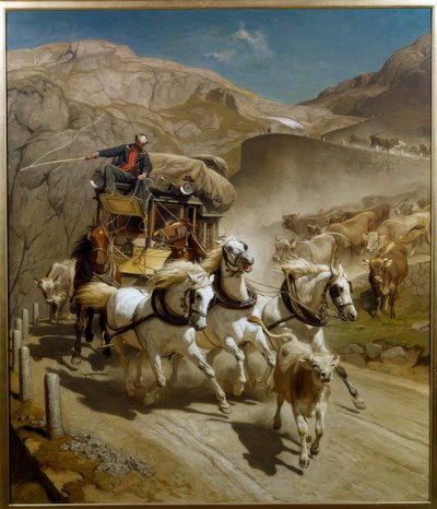 Gotthard Posta Otobüsü by Rudolf Koller