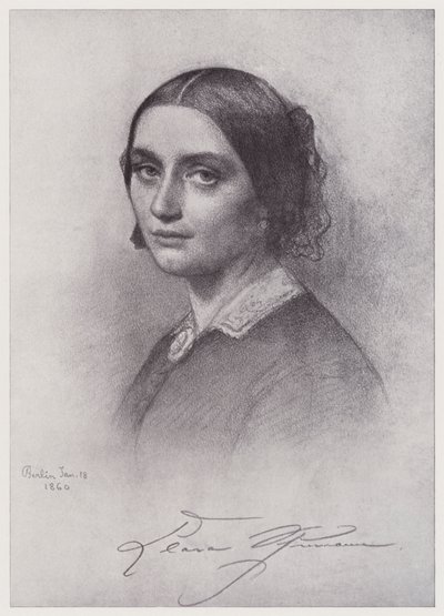 Clara Schumann (taş) by Rudolf Lehmann
