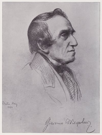 Giacomo Meyerbeer (lito) by Rudolf Lehmann