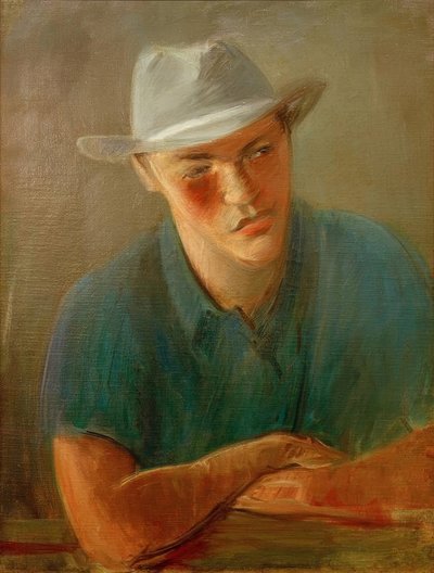 Şapkalı bir adamın portresi by Rudolf Levy