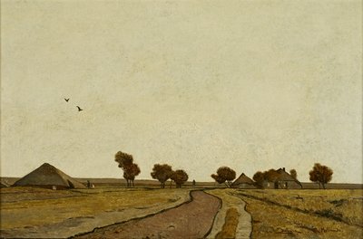 Çiftlikler ile Hollandalı manzara by Rudolf Ribarz