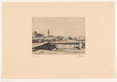 Veere (nesne üzerindeki orijinal başlık) by Rudolf Schönberg (signed by artist)