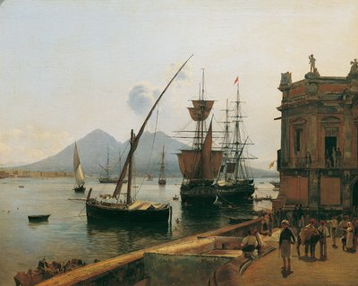 Napoli limanı Vezüv ile by Rudolf von Alt