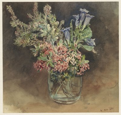 Alp çiçekli cam by Rudolf von Alt