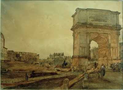 Titusbogen in Rom by Rudolf von Alt