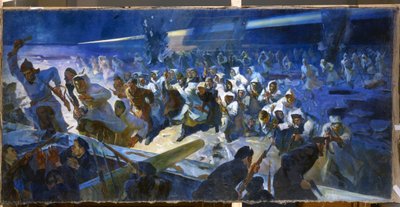 Kızıl Ordu Mart 1921'de Krondstadt'a (Rusya) saldırır (Kızıl Ordu Birlikleri Mart 1921'de Krondstadt'a Saldırır). Kronştad'ın Bolşevik iktidara karşı ayaklanmasının ardından hükümet herhangi bir müzakereyi reddeder ve olayları askeri ol by Rudolph Frenz