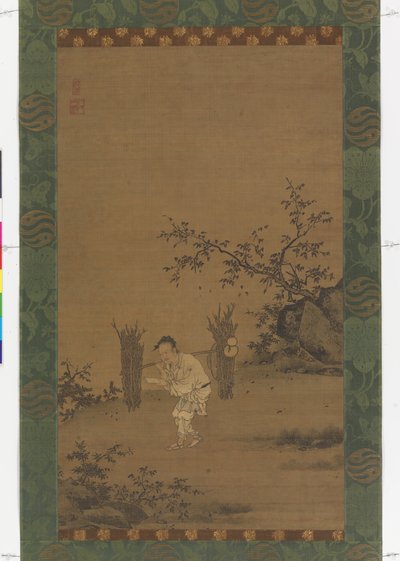 Zhu Maichen, c.1450 (ipek üzerine mürekkep ve renkli) by Rui Shi