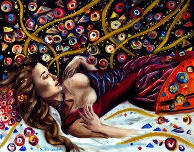Parıldayan Karanlığın İçinde, 2025 (tuval üzerine yağlıboya) by Ruslana Levandovska