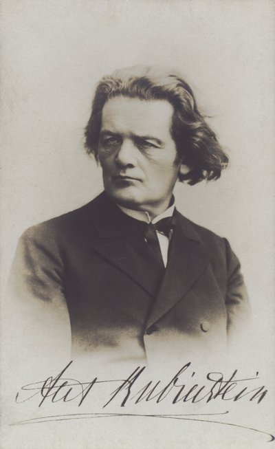 Anton Rubinstein, Rus besteci, orkestra şefi ve piyanist (s/b fotoğraf) by Russian Photographer (after)