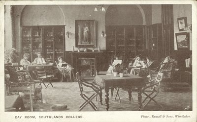 Gündüz odası, Southlands College, Roehampton, Londra (s/b fotoğraf) by Russian Photographer