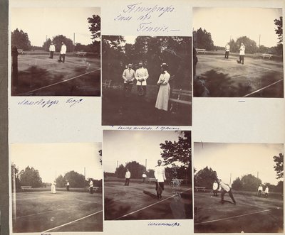 Rus İmparatorluk Ailesi, bir fotoğraf albümünden sayfa, c.1897-99 (s/b fotoğraf) (ayrıca bkz. 487673-80) by Russian Photographer